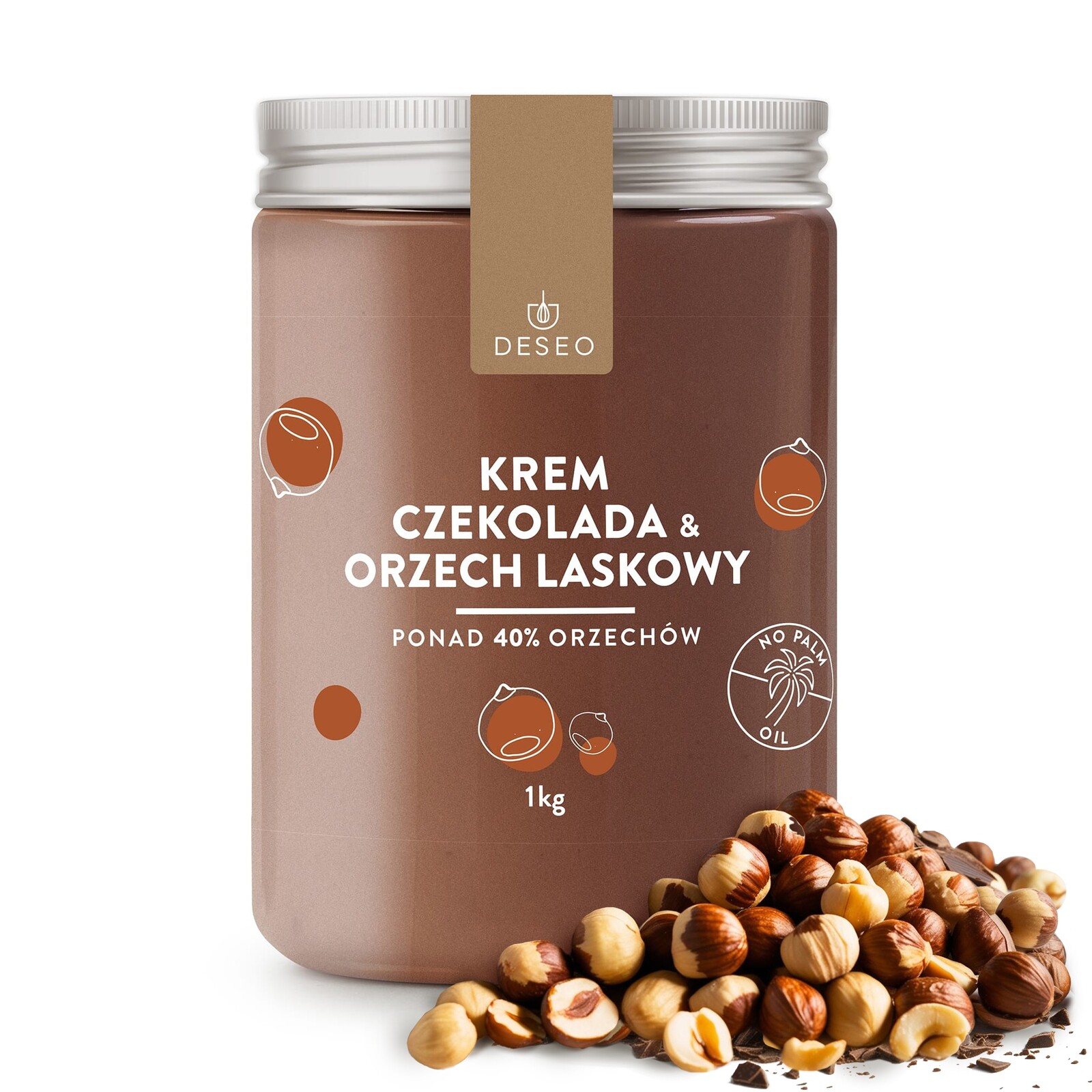 Čokoládově ořechový krém 1kg Deseo Arašídový krém
