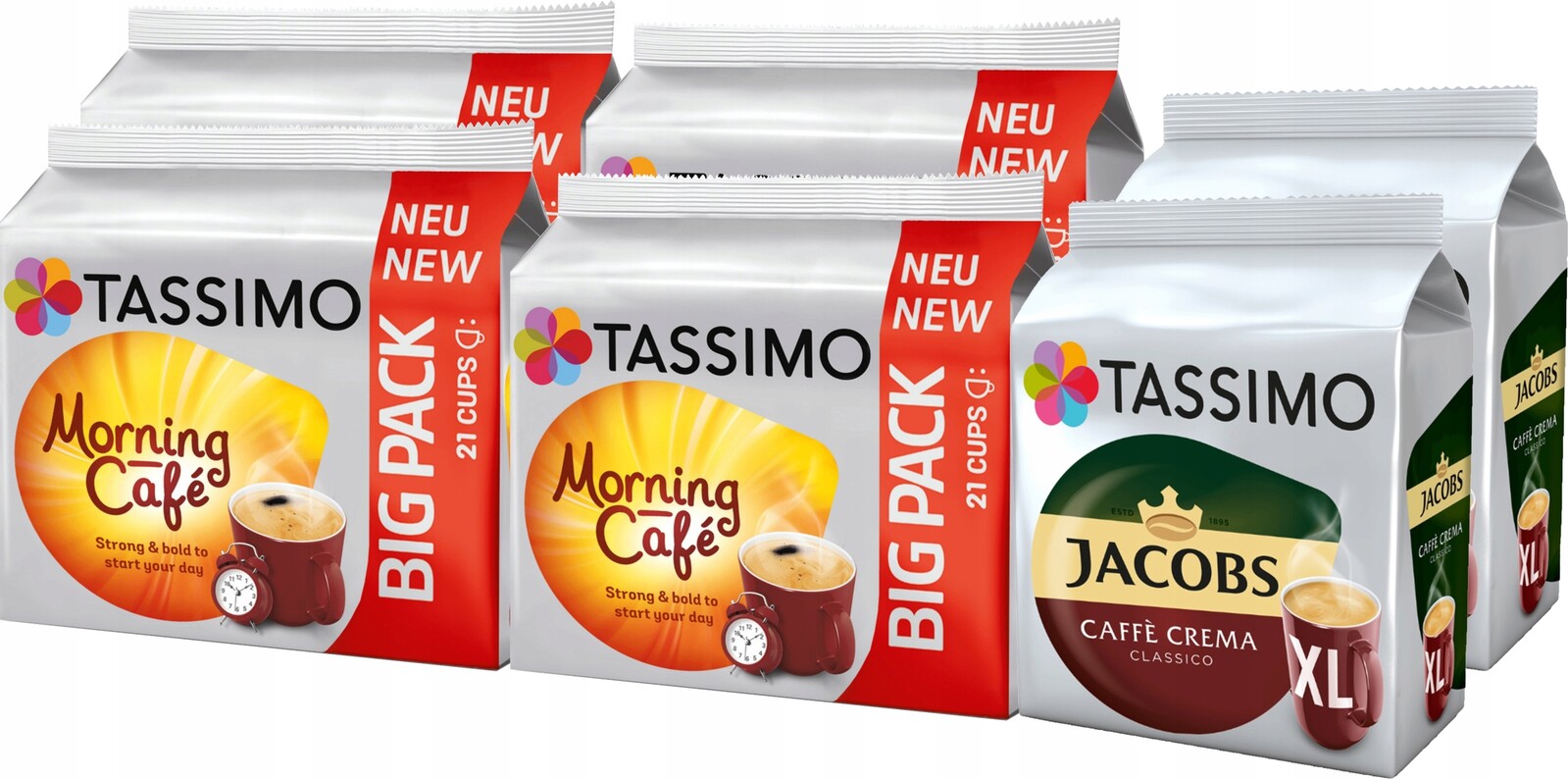 Kapsle káva Tassimo mix Morning a Crema 116 kusů