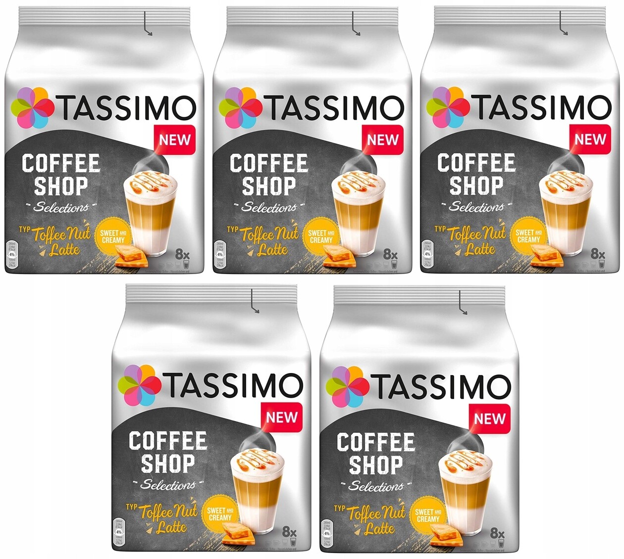 Kapsle 5 x 8 Tassimo Toffee Nut Latte Creamy