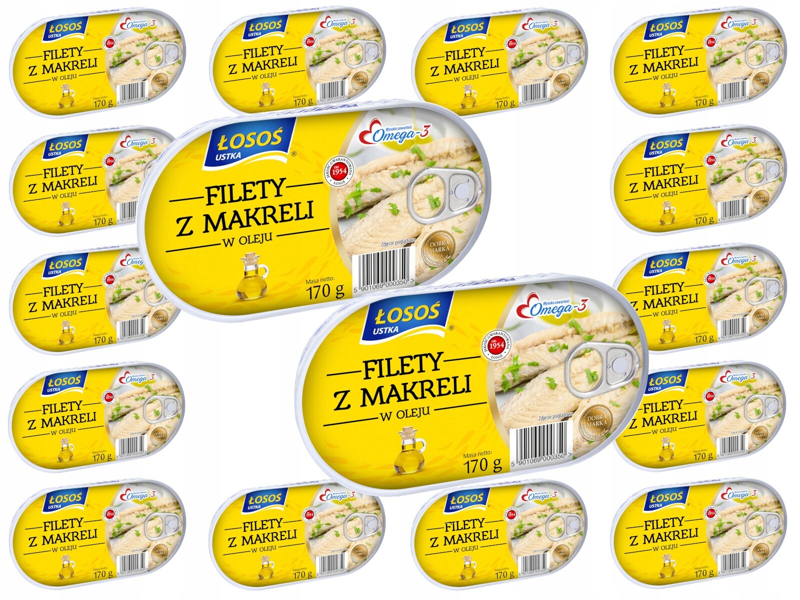 Filety z makrely v oleji 170 g Łosoś Ustka x16ks