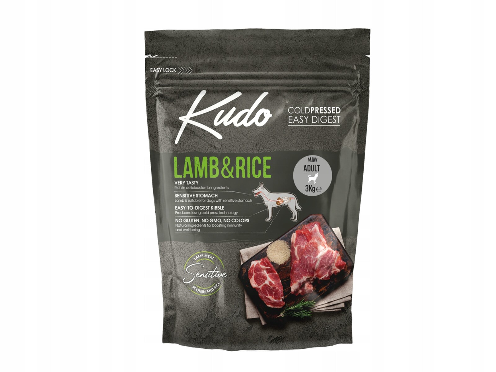 Krmivo Kudo Cold Pressed Jehněčí&Rýže Mini Adult 3 kg Dospělí Malá plemena