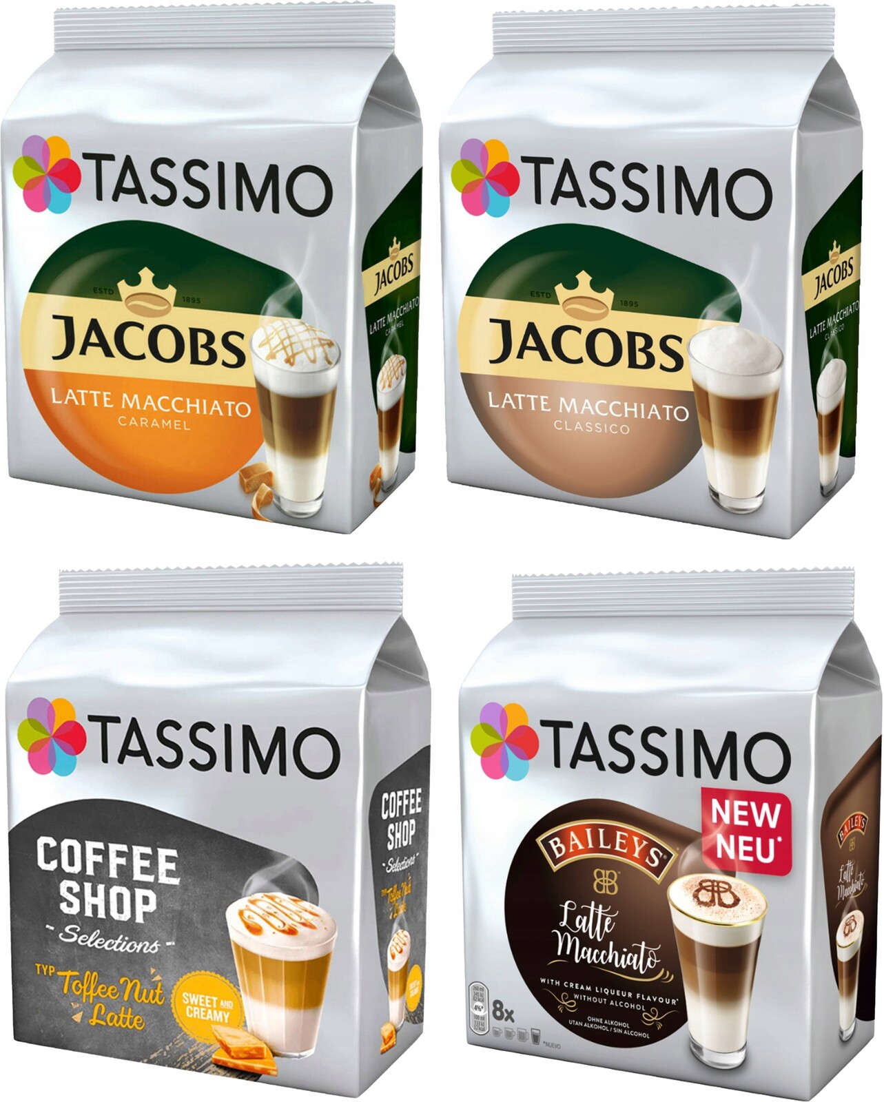 Sada kapslí pro Tassimo Latte Crema Káva v kapslích 32 ks