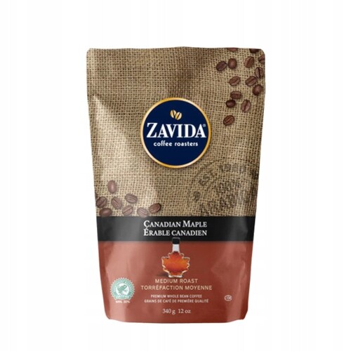Zavida Canadian Maple javorový sirup káva zrnková ochucená 340g