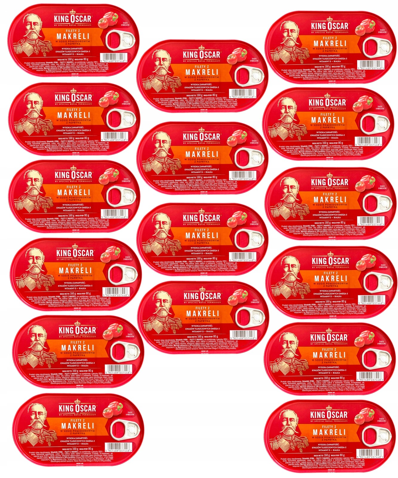 King Oscar Filety z makrely s paprikou 160g x16ks