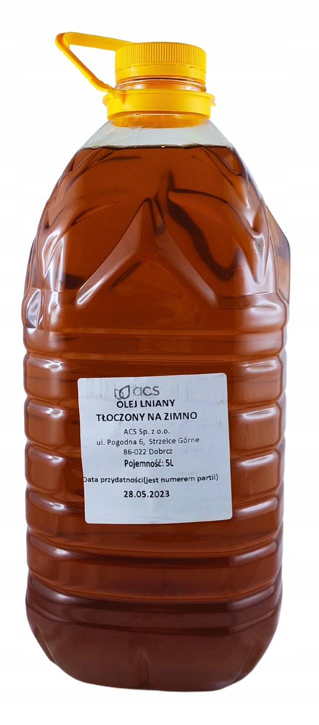 (dp) Lněný Olej 5L Lisovaný Za Studena omega 3 a 6