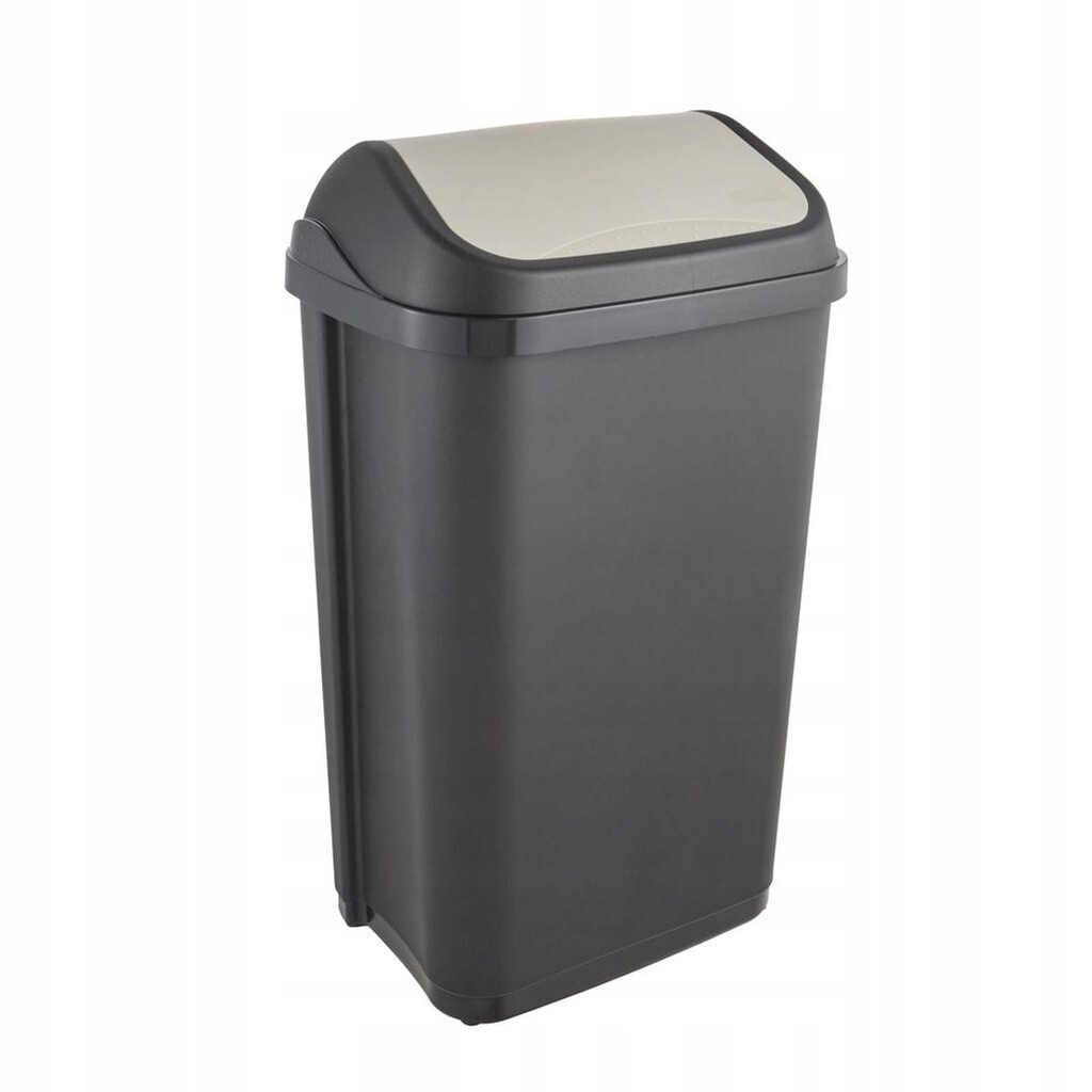 Odpadkový koš, odpadkový koš s výklopným víkem Swantje Keeeper 50L grafit