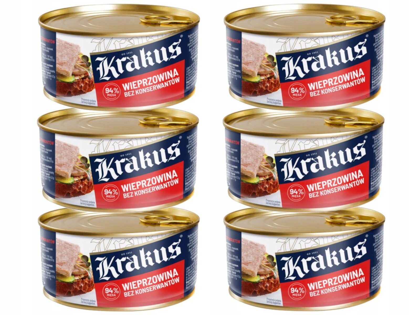 Vepřové bez konzervantů Krakus 300g x6ks