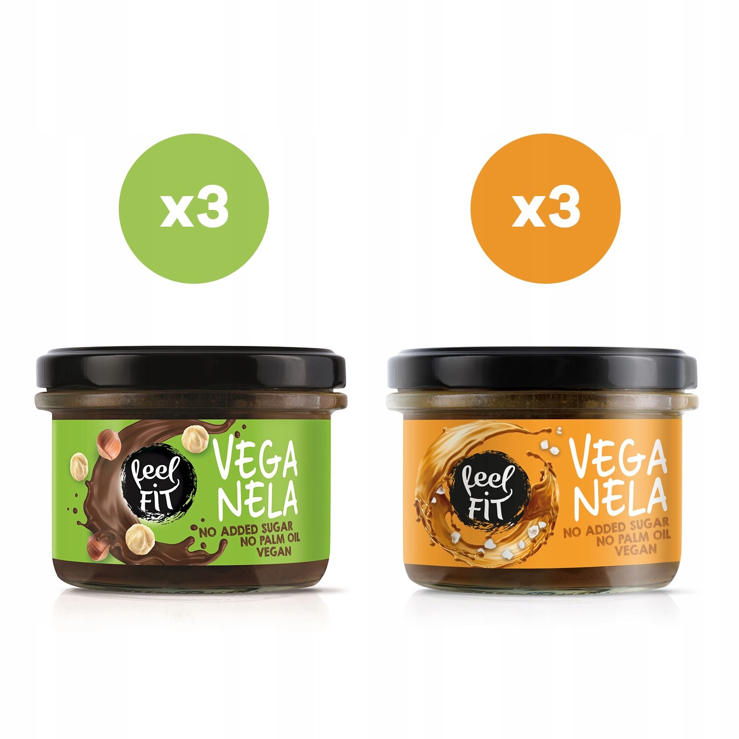 feel Fit krémy veganské kakao ořech+slaný karamel