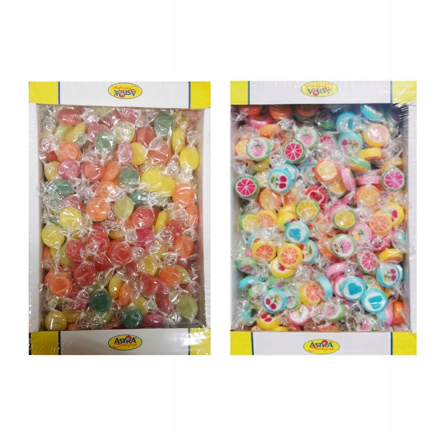 Bonbóny Karamelky Kyselé 1,5kg a Citrusy Astra 1.25