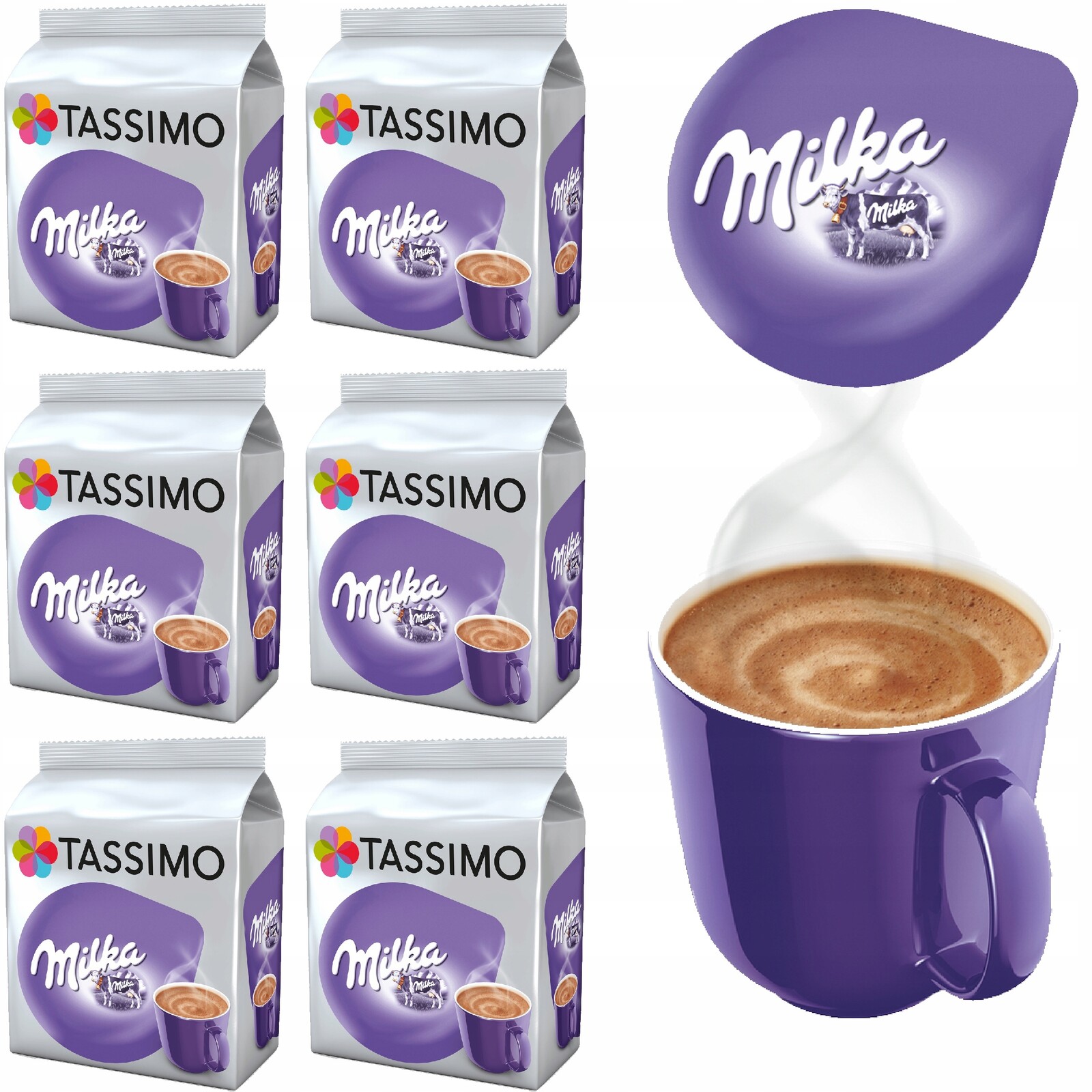 Kapsle Tassimo Milka 48 kakaových nápojů 6 x 8