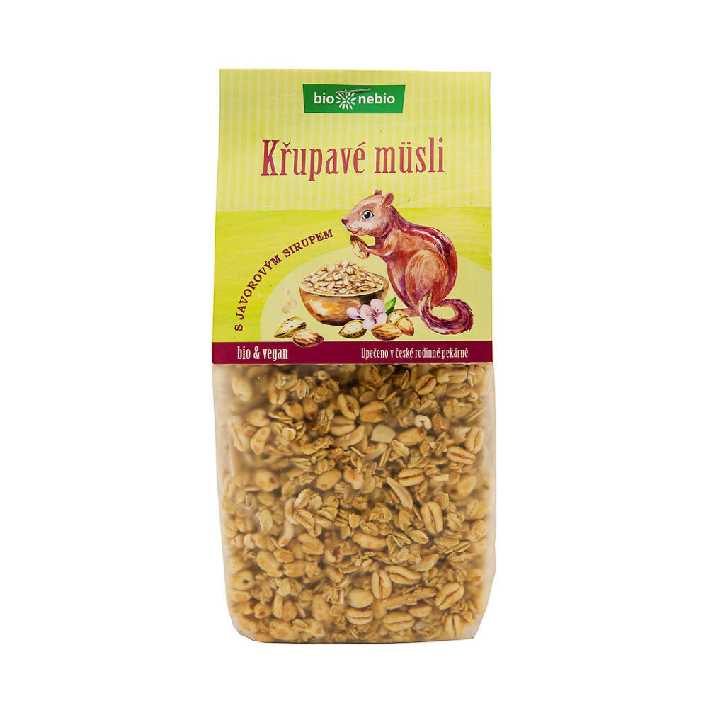 Müsli Nebuď hloupý! Křupavé s javorovým sirupem 270 g BIO BIO NEBIO