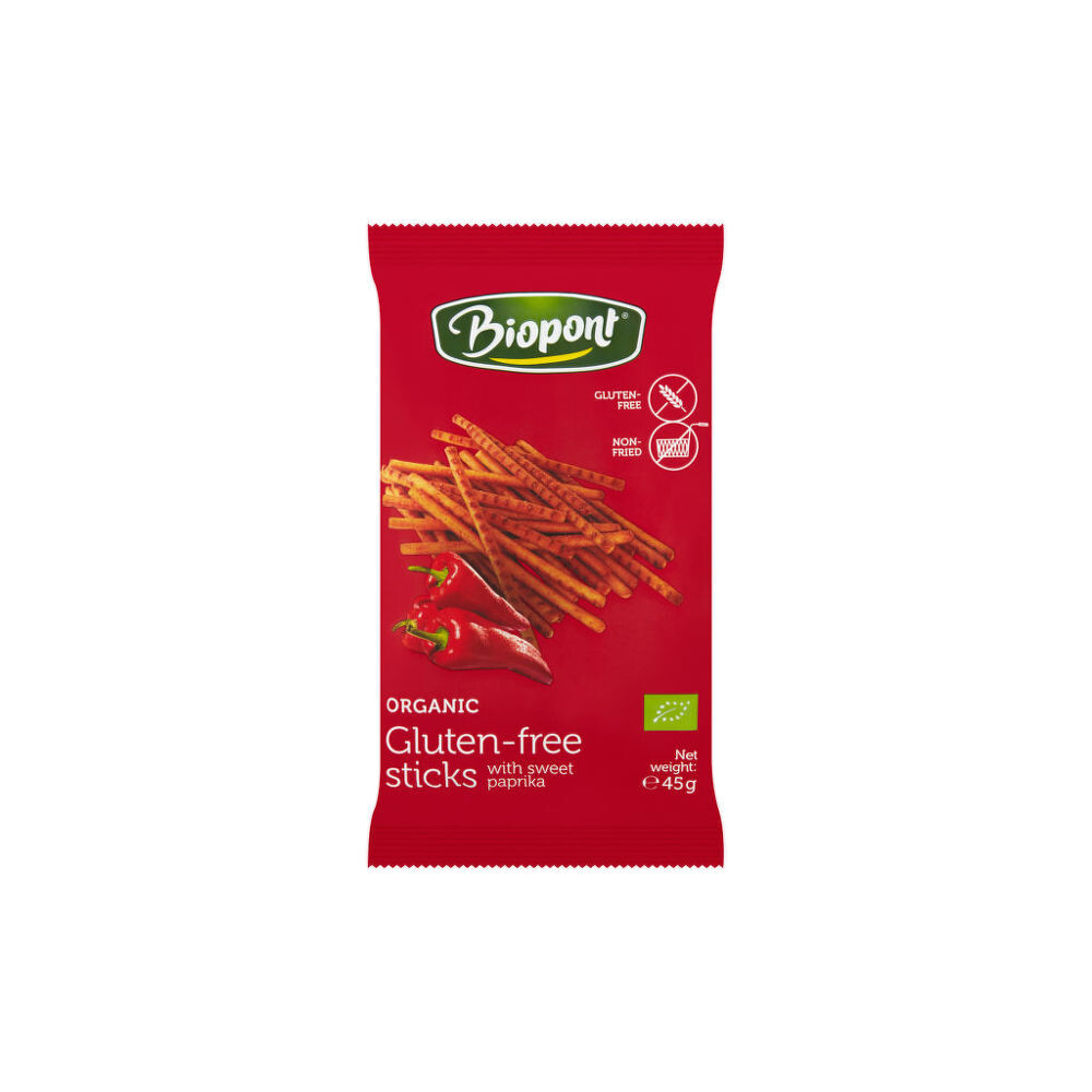 Tyčinky slané paprikové bez lepku 45 g BIO   BIOPONT
