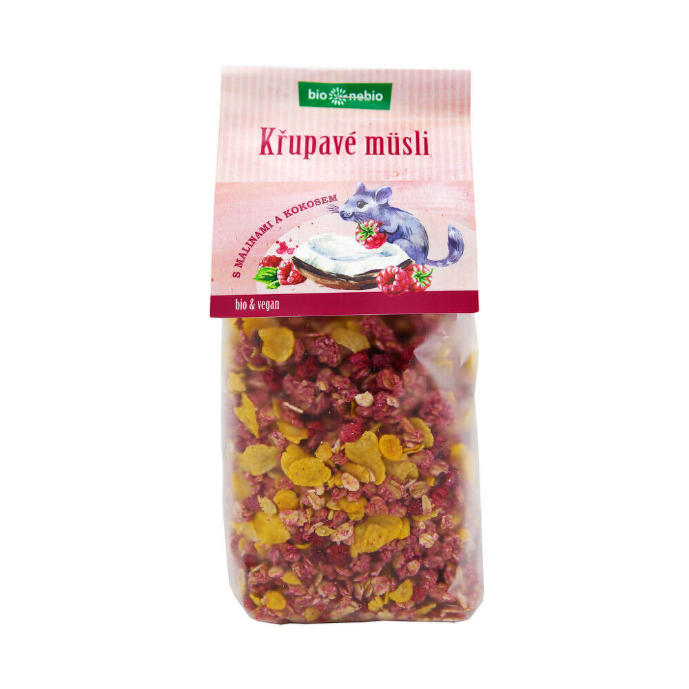 Müsli křupavé s malinami a kokosem 300 g BIO BIO NEBIO