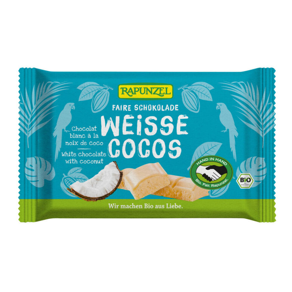 Čokoláda bílá s kokosem 100 g BIO   RAPUNZEL