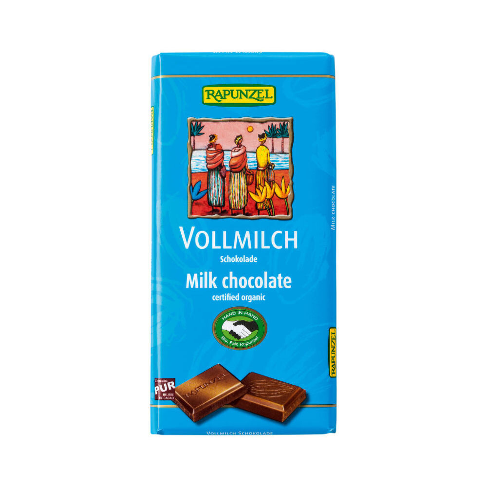 Čokoláda mléčná 38 % 100 g BIO   RAPUNZEL