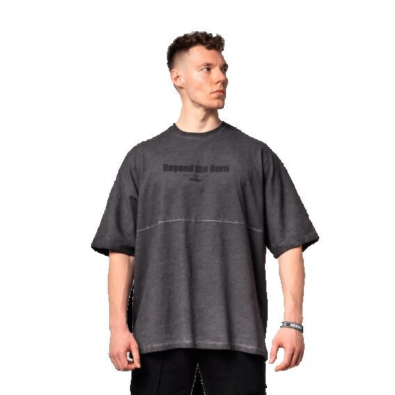 Nebbia Washed-off Oversized tričko NO SHORTCUTS 369