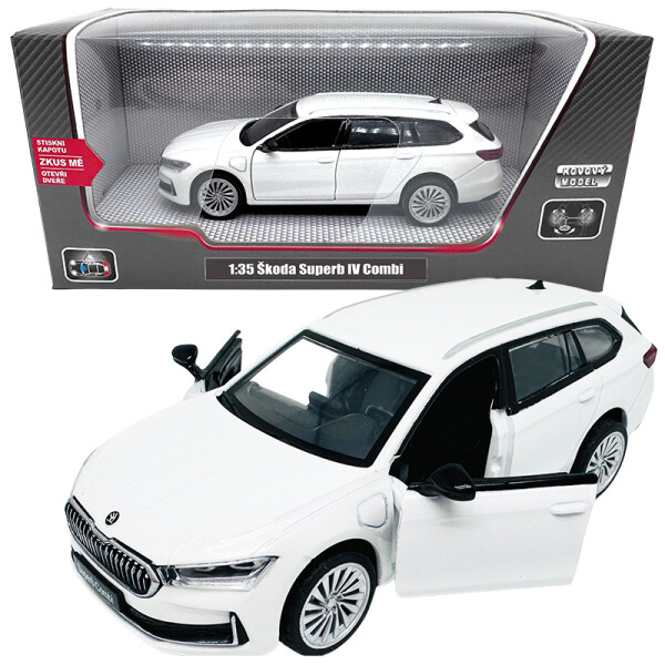 Škoda Superb IV Combi bílé 1:35