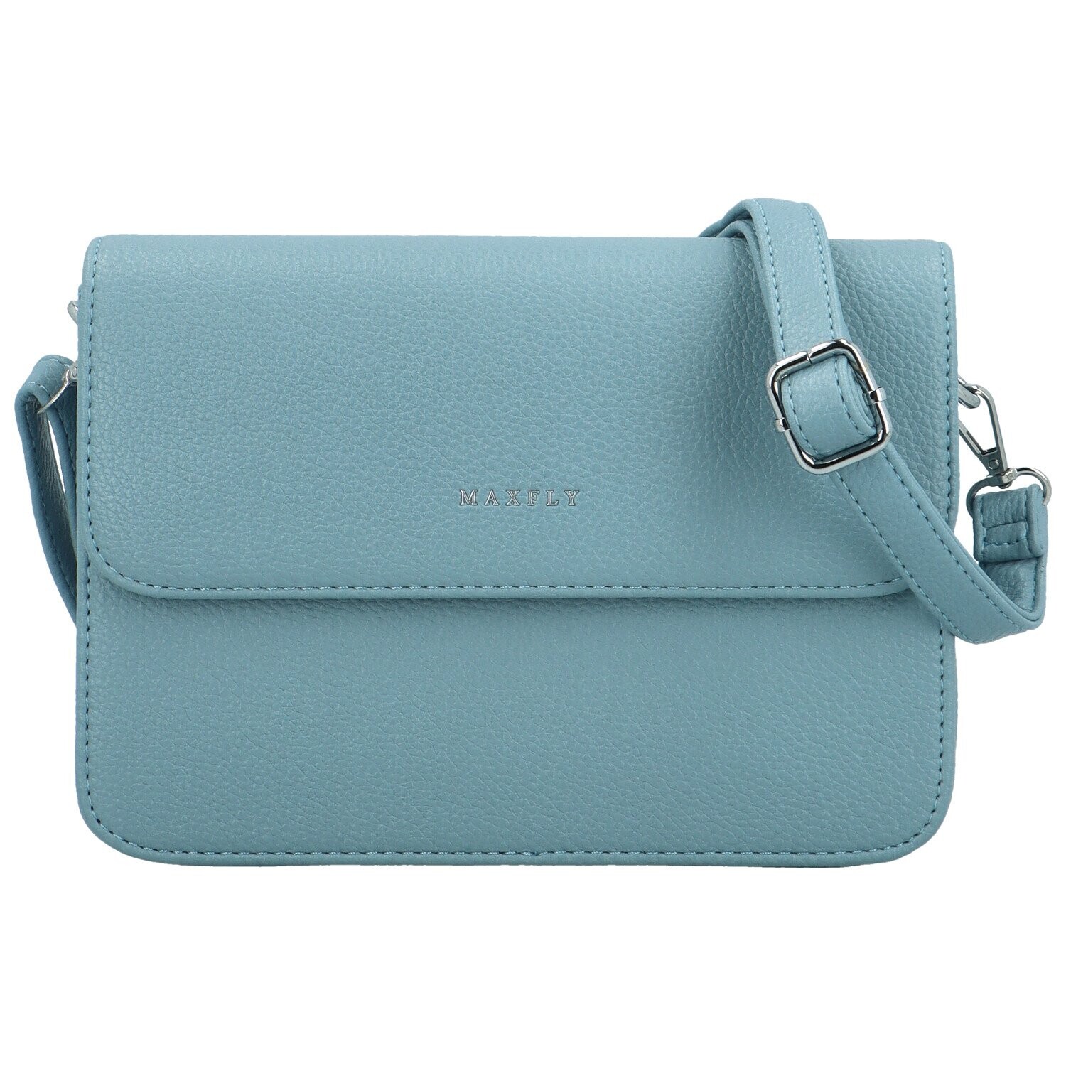 Stylová dámská koženková crossbody kabelka MaxFly Hanele, světle modrá