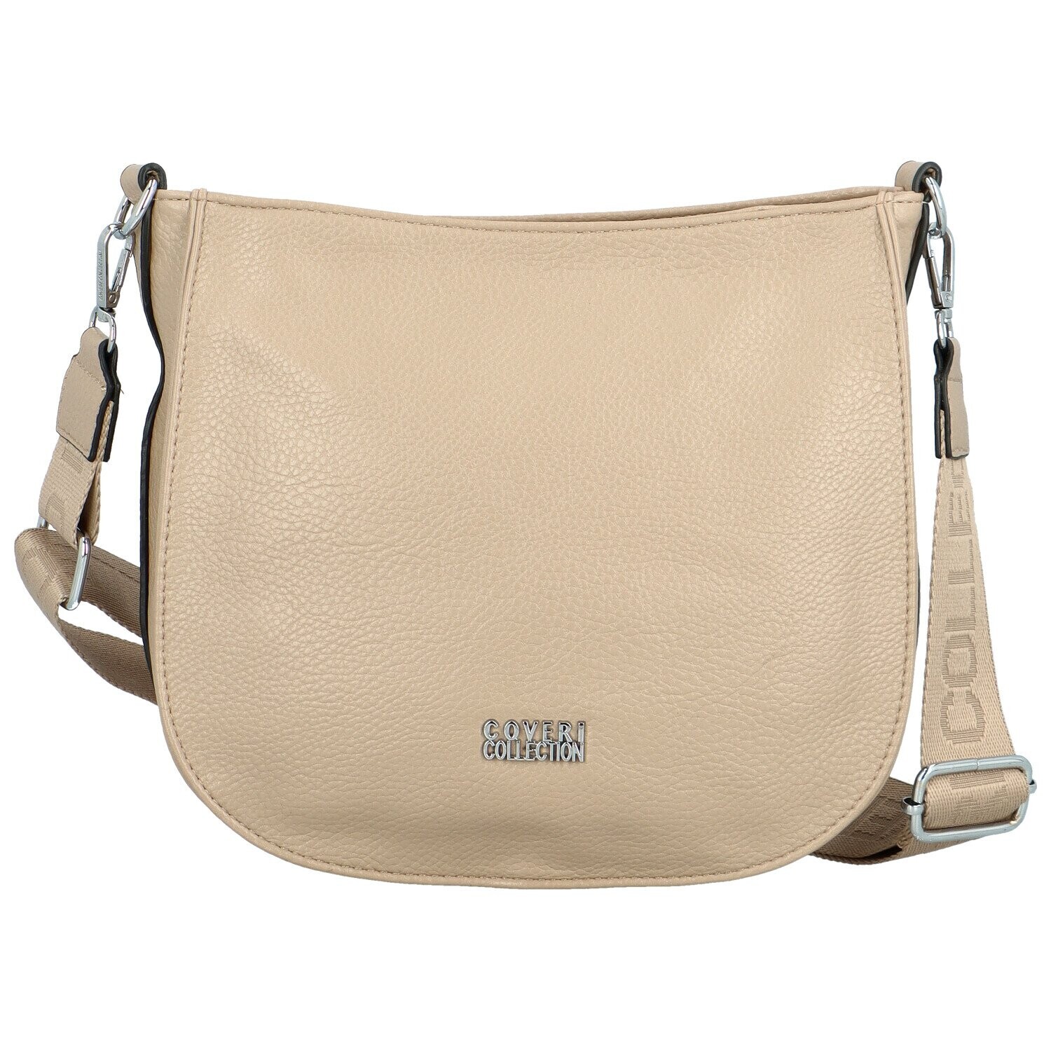 Trendy dámská koženková crossbody kabelka Candelis, béžová