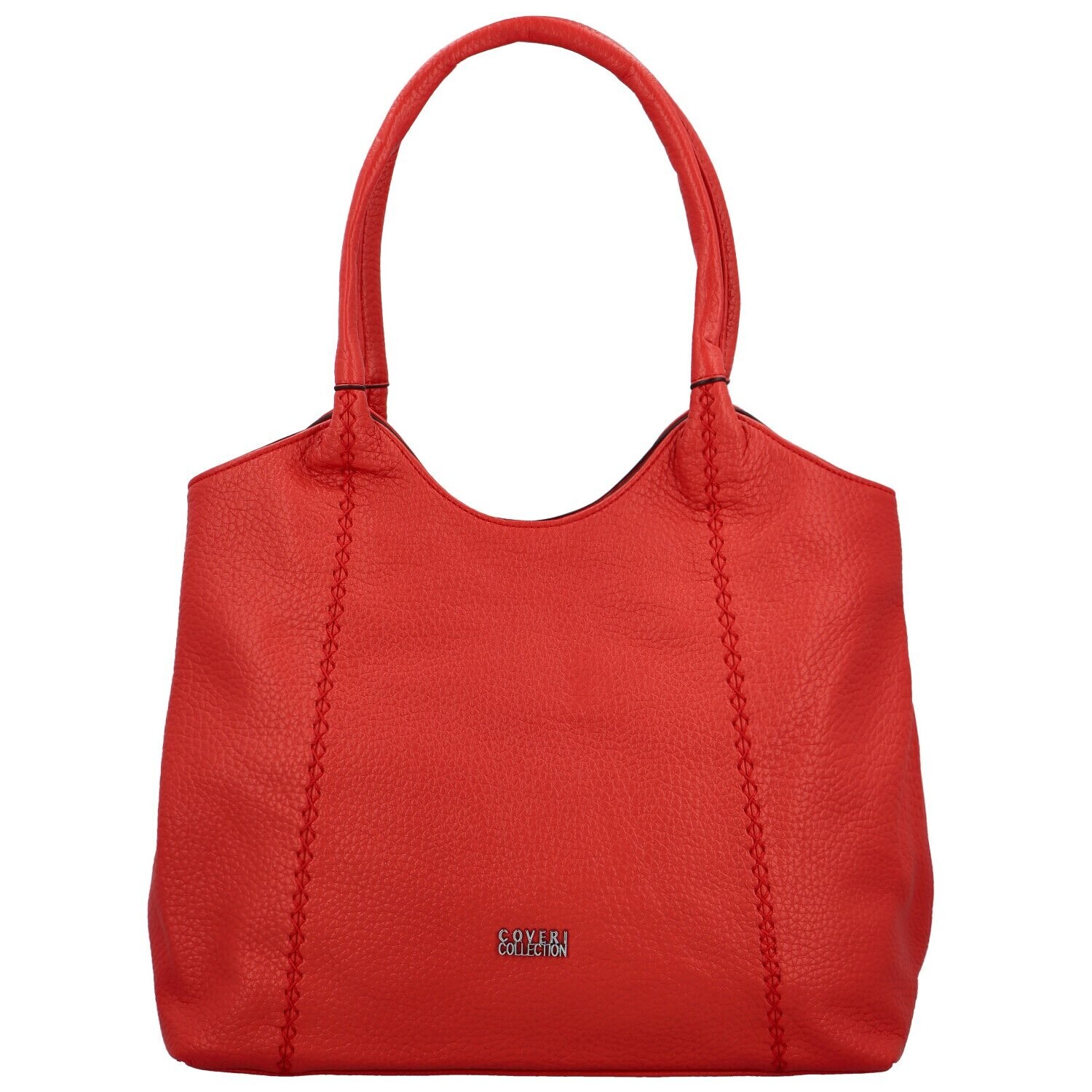 Stylová dámská koženková kabelka na rameno Coveri Ticia, červená