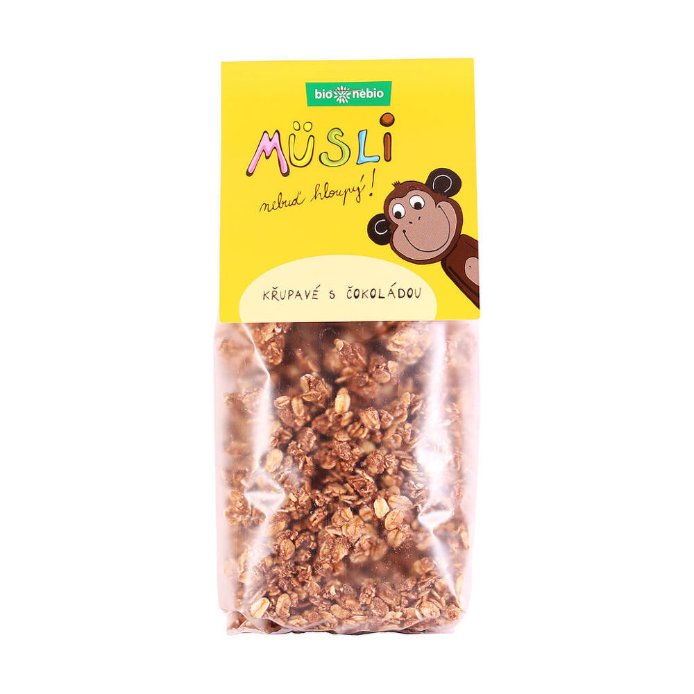 Müsli Nebuď hloupý! Křupavé s čokoládou 300 g BIO BIO NEBIO