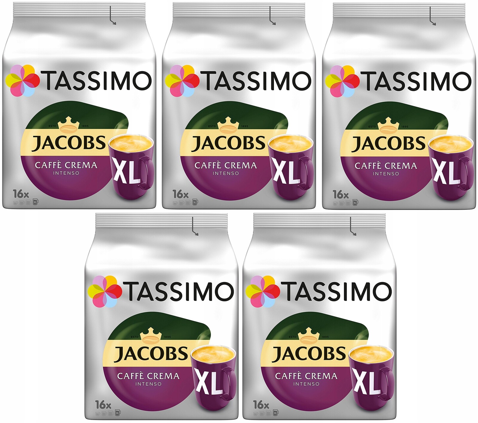 Kapsle 5 x 16 Tassimo Caffe Crema Intenso XL