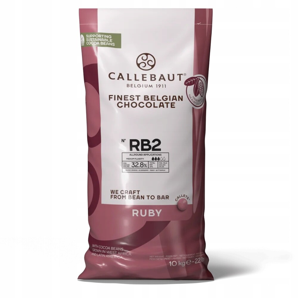 Callebaut čokoláda Ruby rubínová RB2 10 kg