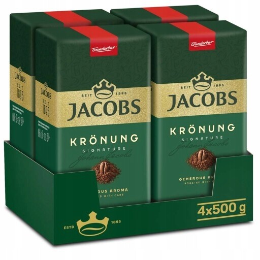 Kawa mielona Jacobs Kronung 4x 500g 100% arabica