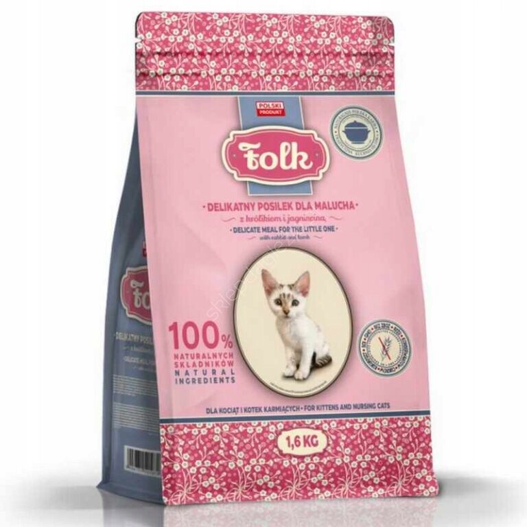 Folk krmivo suché Kočka Kitten králík jehněčí1,6kg