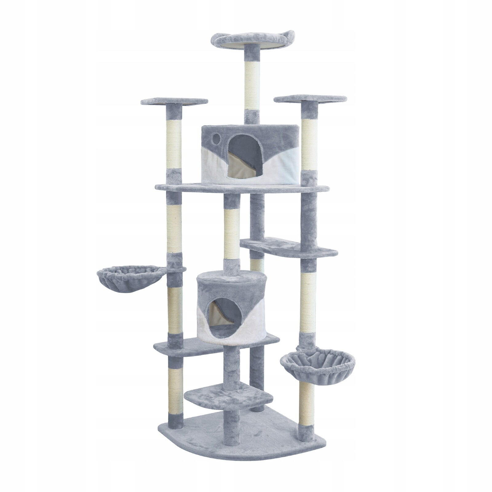 Aga Škrabadlo pro kočky 200 cm Šedobílé