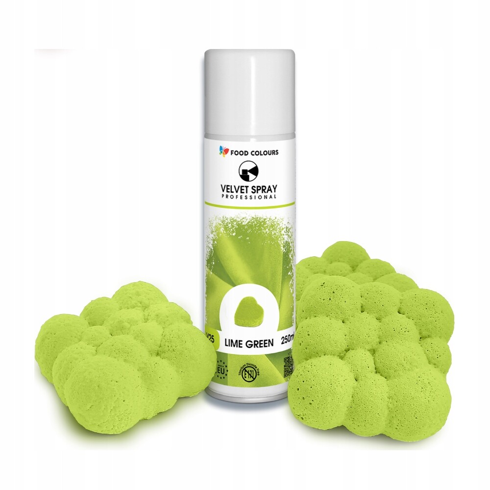 Food Colours Velvet ve spreji Limetkově zelená 250ml