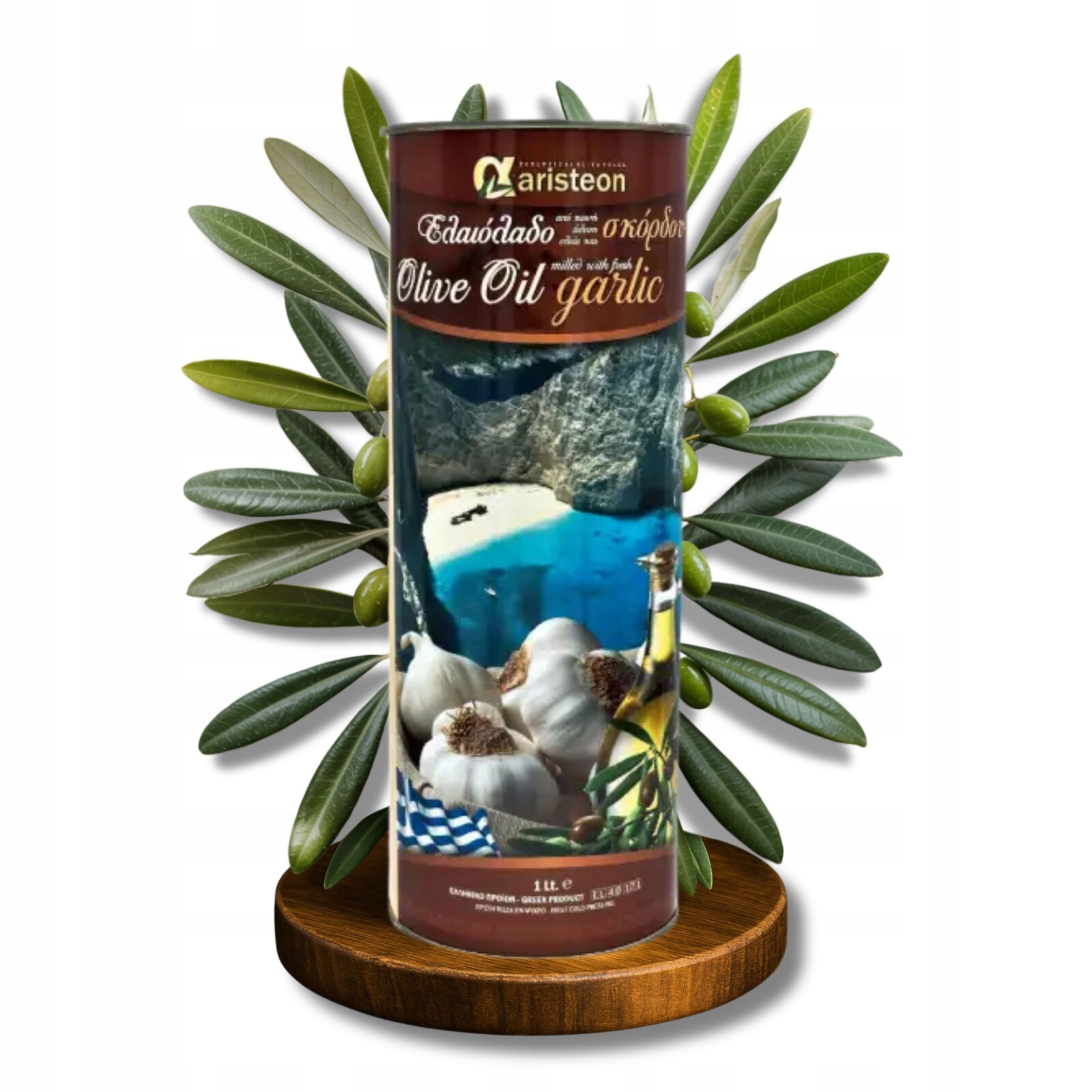 Olivový olej s přídavkem česneku 1000 ml Aristeon