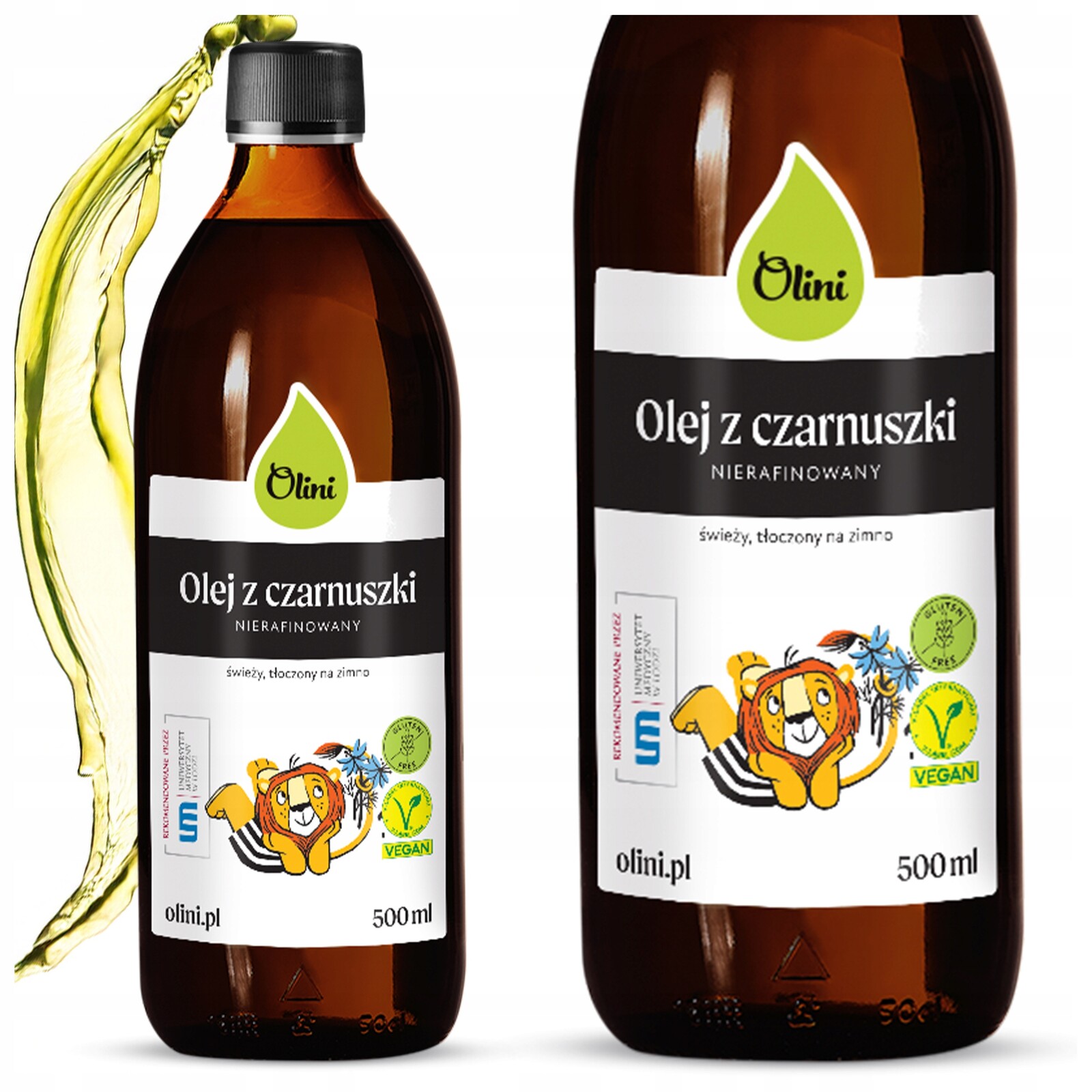 Dětský černý olej 500 ml Olini