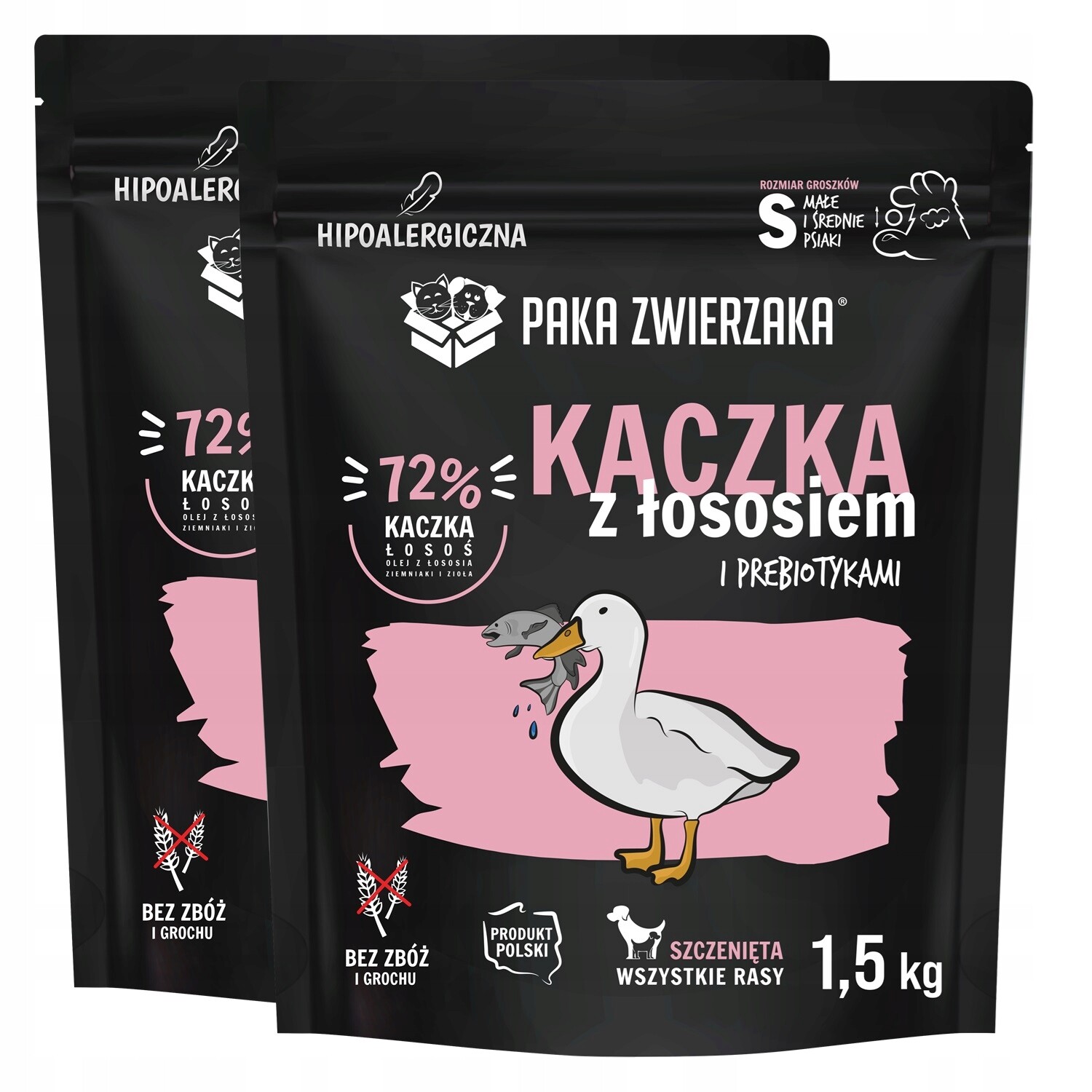 Paka Zwierzaka Seventh Heaven Kachna s lososem pro štěňata 2BALENÍ 2x1,5kg