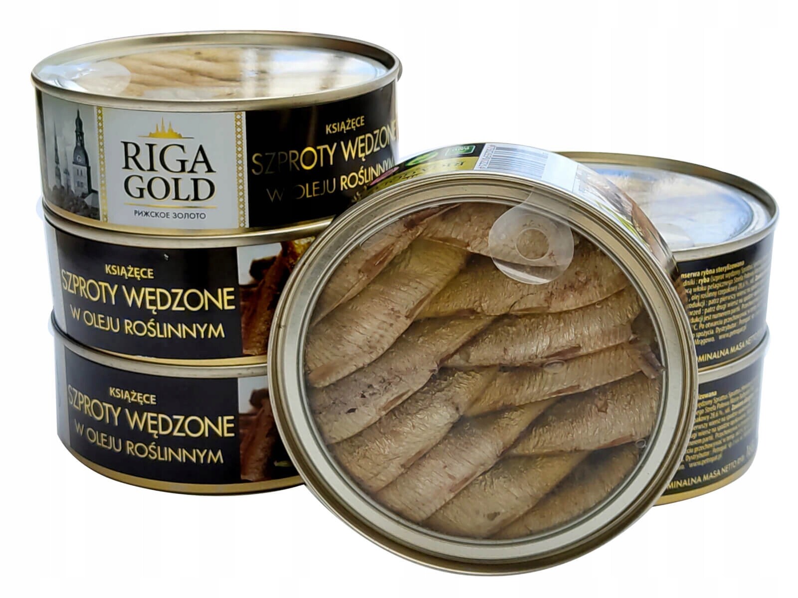 Uzené Šproty V Rostlinném Oleji 6x240g Riga Gold