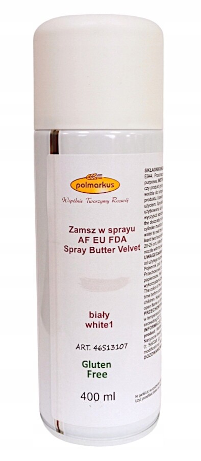Cukrářský semiš ve spreji bílý Svaté Přijímání dekorace dort 400 ml Polmarkus