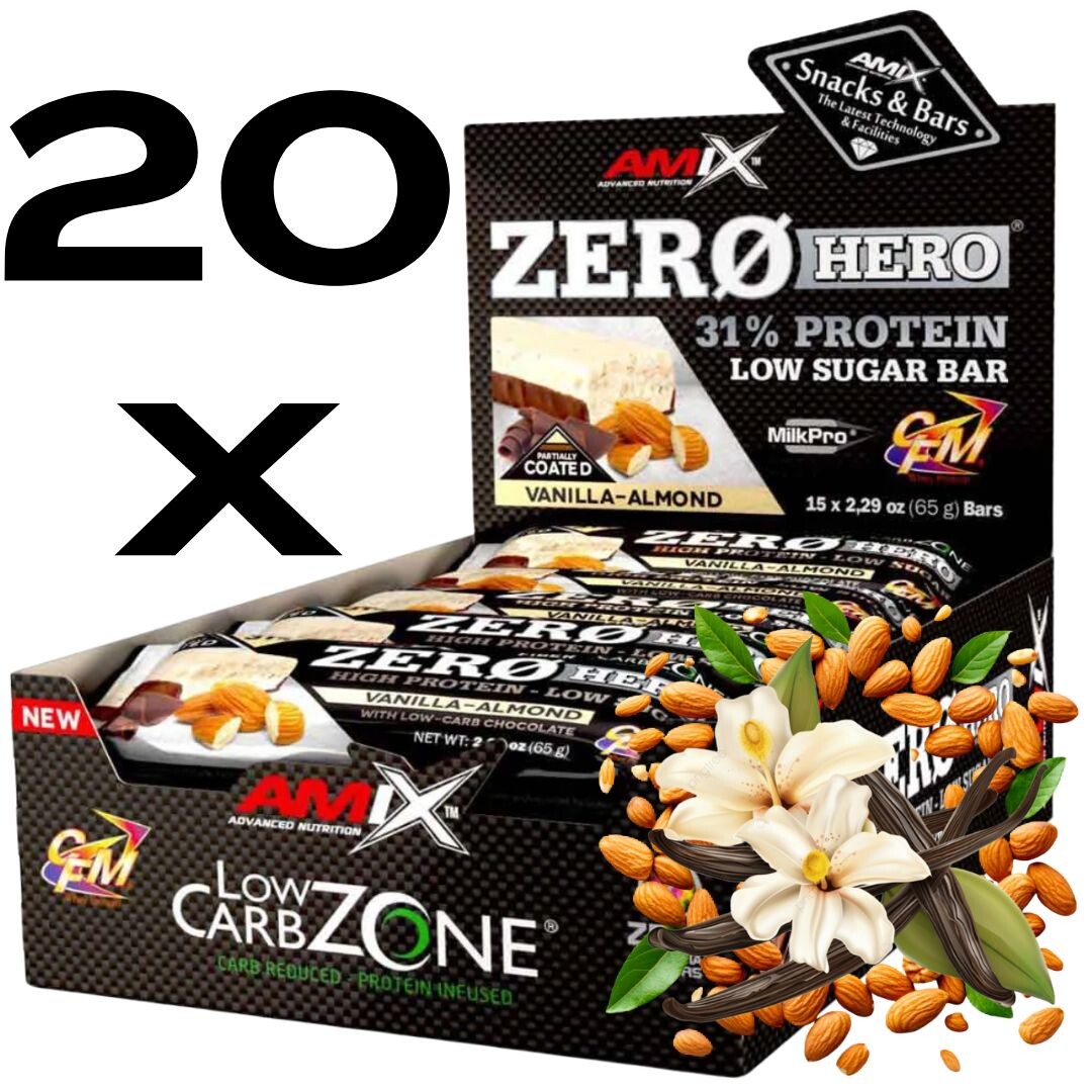 Amix Zero Hero 65 g Tyčinka Keto Bez Cukru pro diabetiky