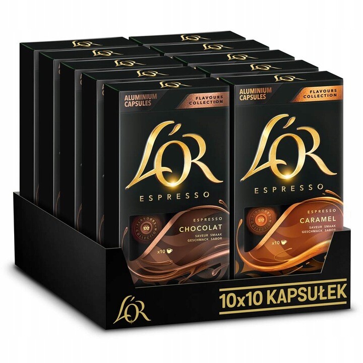 Kapsułki L'or Chocolat, Caramel do Nespresso(r)* 100 kaw 90+10 Zdarma!