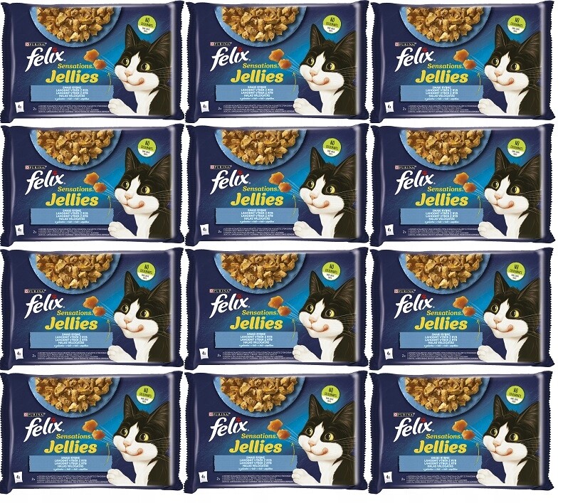 Felix Sensations mokré krmivo pro kočky ryba v chutném želé 48x85 g