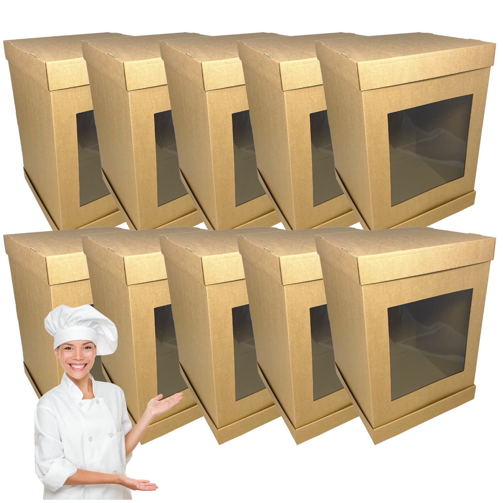 Krabička Krabice Na Dort Patrový Odolný Obal Silný 31x31x45cm