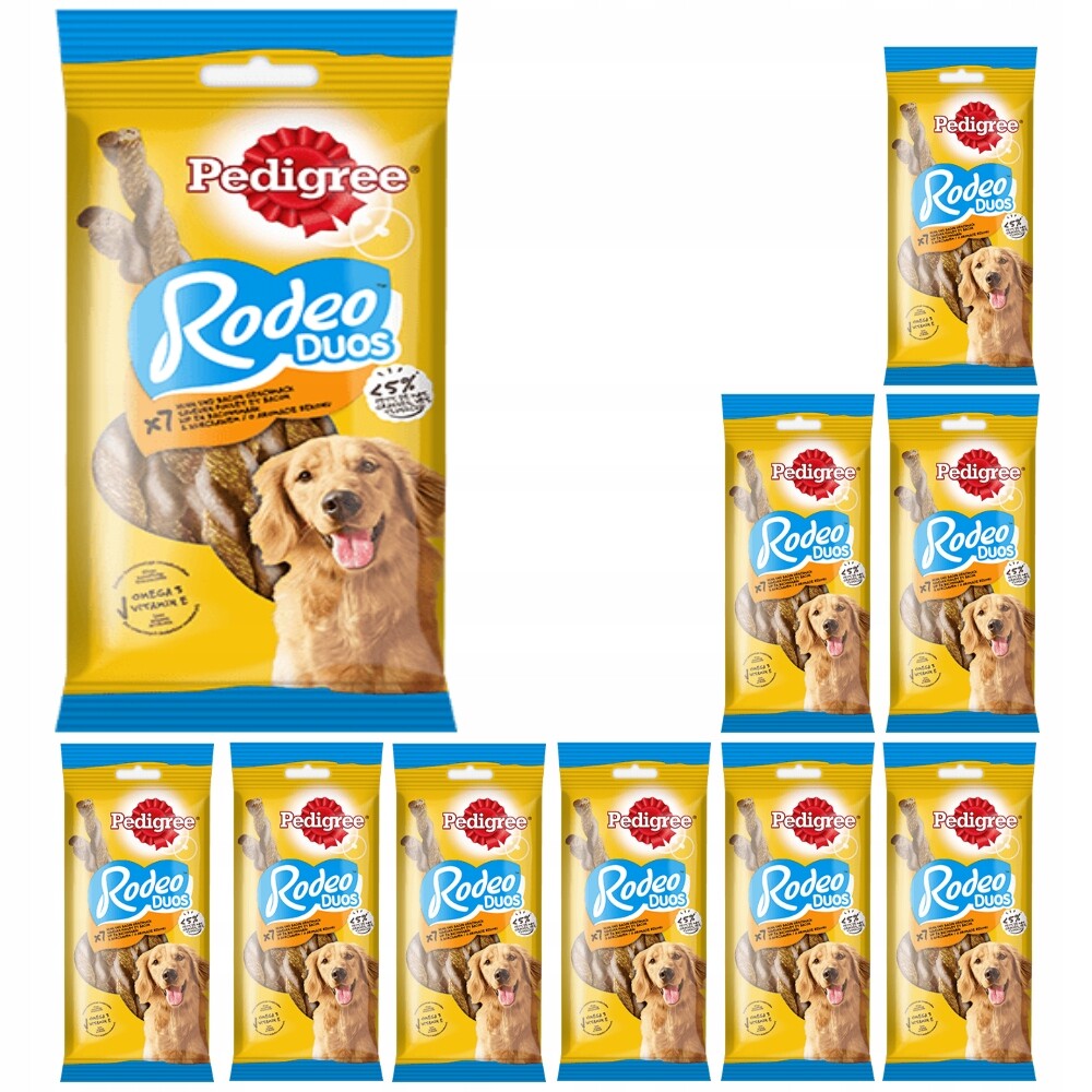Pedigree Rodeo Duos příchuť slanina 10x123g