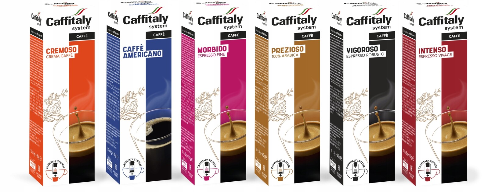 Kapsle pro Cafissimo Káva Caffitaly Sada 6 x 10 kusů