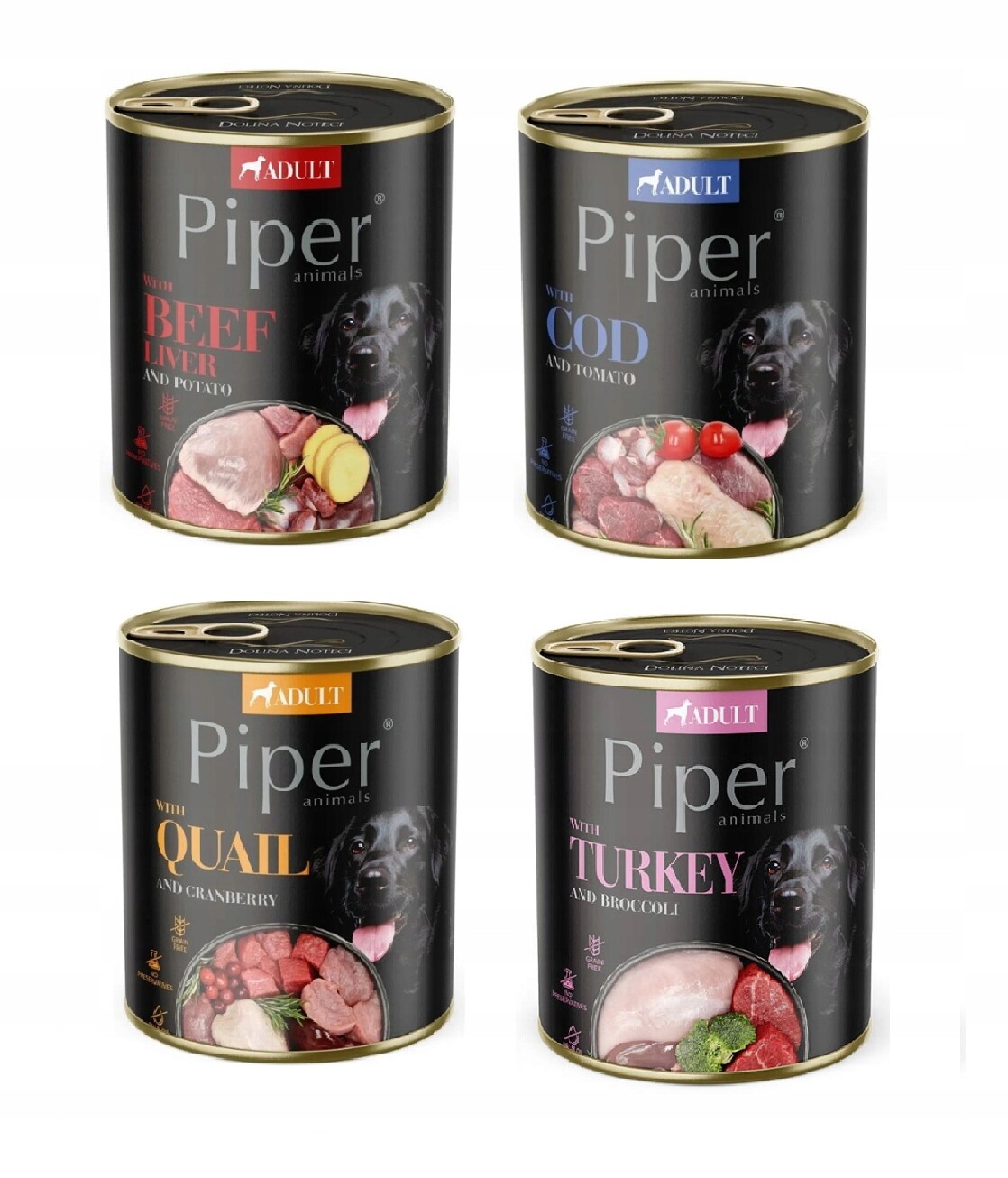 Piper Krmivo mokré pro psa Dolina Noteci mix chutí 10 x 800 g