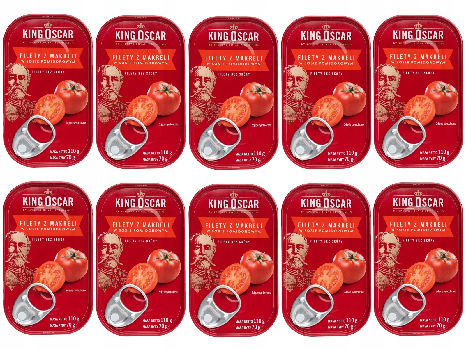 Filety Z Makreli V Rajčatech Bez Kůže 110g King Oscar