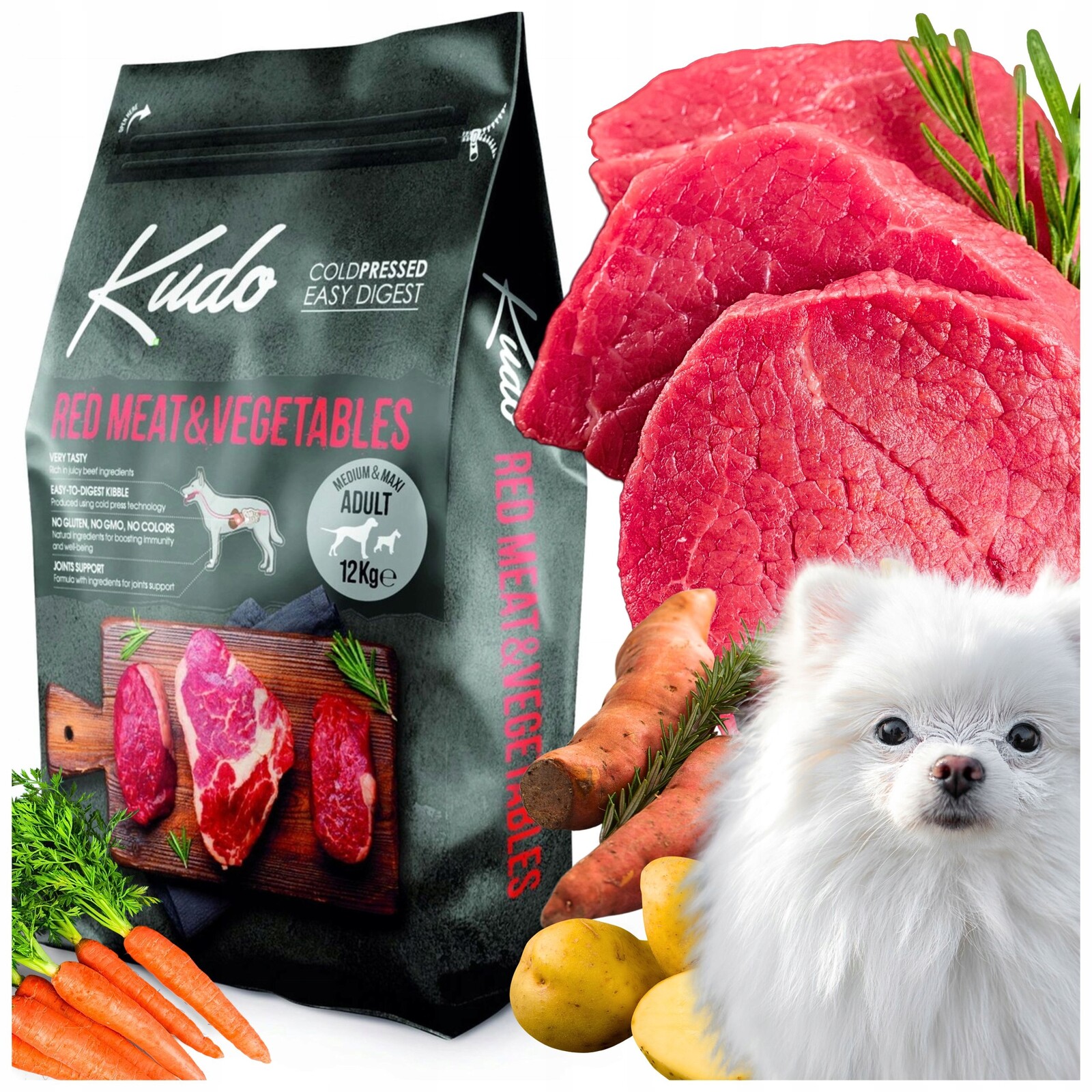 Kudo Krmivo Suché Pro Psa 12KG Mini Adult Coldpress Premium Hovězí a zelenina