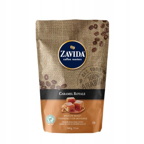 Zavida Caramel Royale káva příchuť karamelová zrnková káva 340 g
