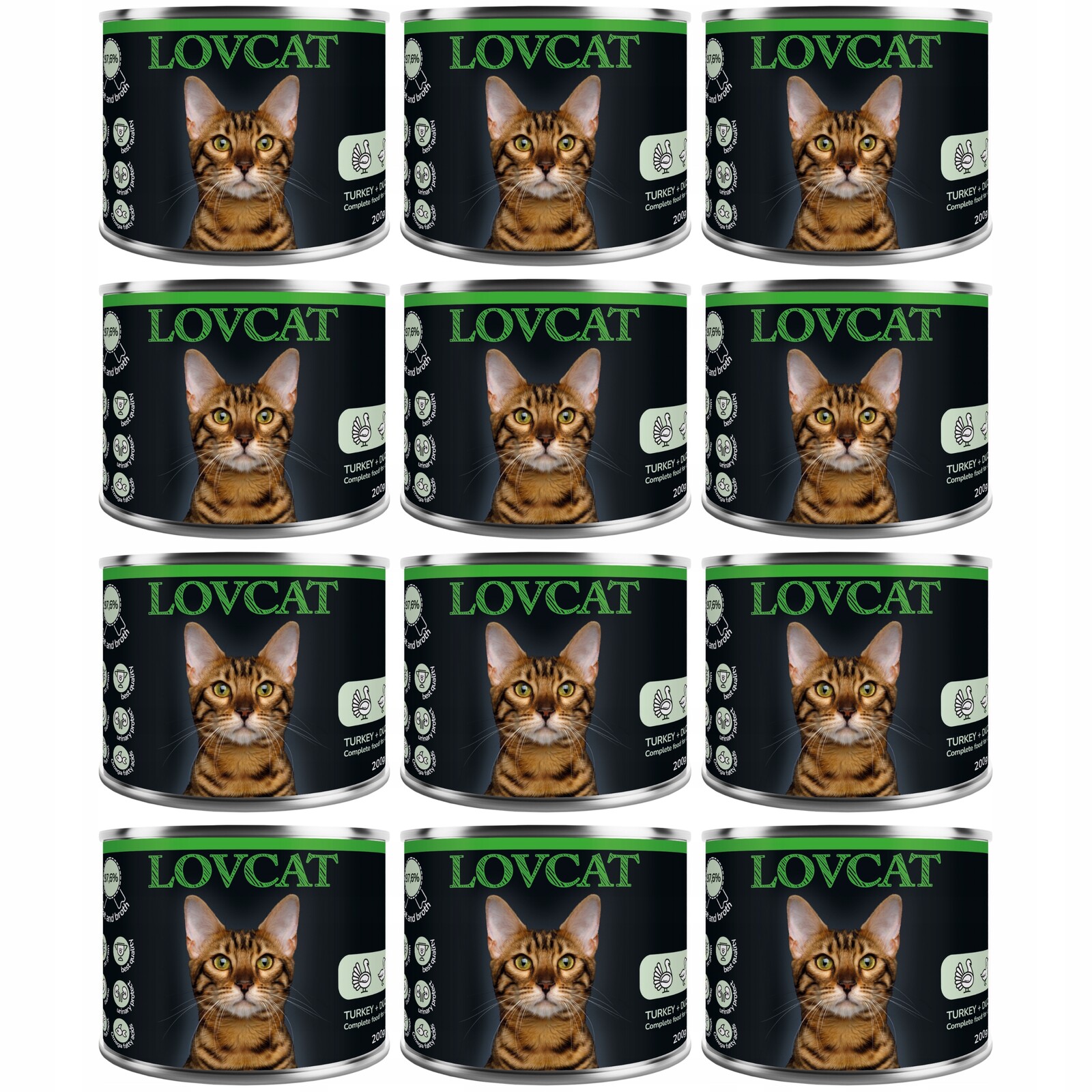 Lovcat Best Turkey Duck kočka Krůta s kachnou 12x200g