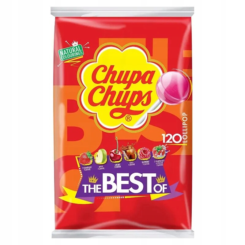 Lízátka Chupa chups 120 kusů 7 příchutí Mix Velké Balení