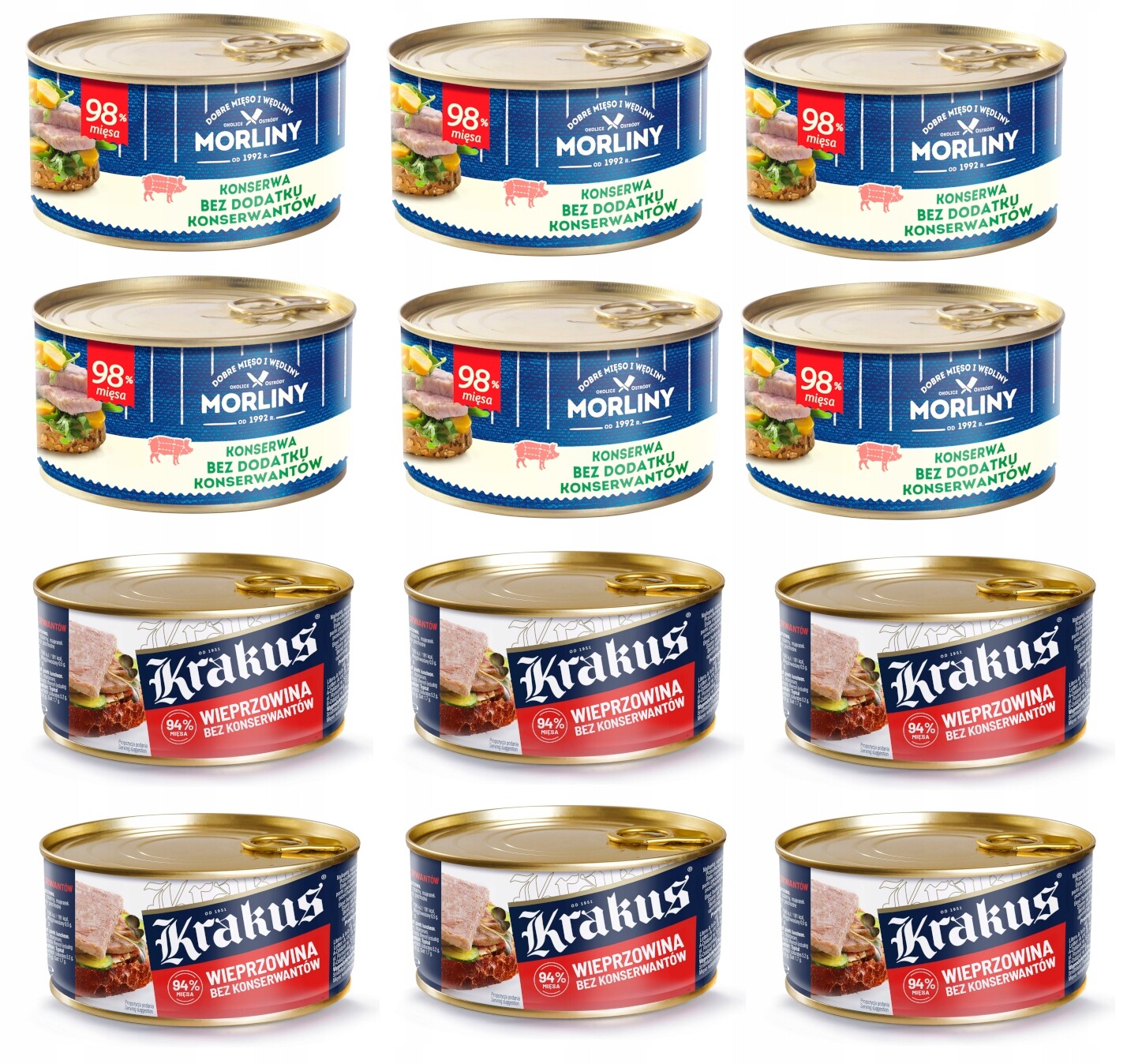 Vepřová konzerva bez konzervantů Krakus Morl