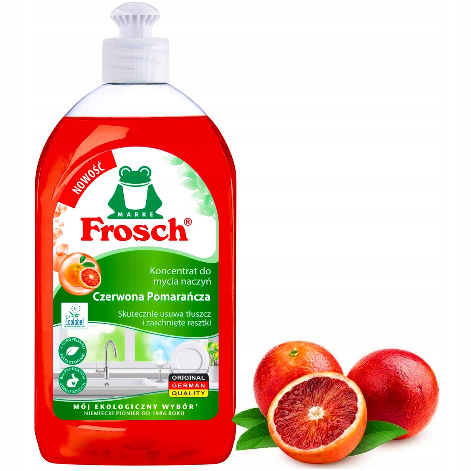 Frosch Koncentrát Ekologický prostředek na mytí nádobí Odstraňuje tuk 0,5l